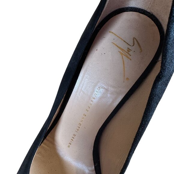 Giuseppe Zanotti Peep Toe Calf Hair Leopard Print Wedge Shoes Heels Size 39 - Picture 4 of 8